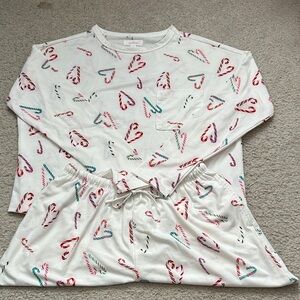 Colsie White Candy Cane Pajama Set